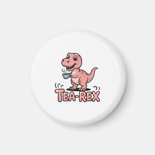 Schattige Thee-Rex Roze Dinosaur – Slurpen Gebeurt Magneet