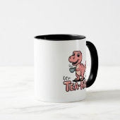 Schattige Thee-Rex Roze Dinosaur – Slurpen Gebeurt Mok (Voorkant rechts)
