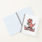 Schattige Thee-Rex Roze Dinosaur – Slurpen Gebeurt Notitieboek (Binnen)