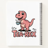 Schattige Thee-Rex Roze Dinosaur – Slurpen Gebeurt Notitieboek (Achterkant)