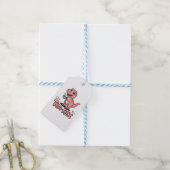 Schattige Thee-Rex Roze Dinosaur – Slurpen Maar! Cadeaulabel (Met Touw)