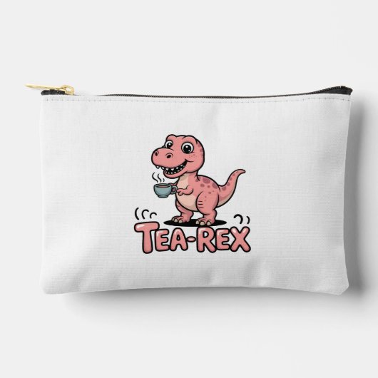 Schattige Thee-Rex Roze Dinosaur – Slurpen Maar! Etui (Voorkant)