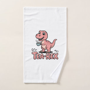 Schattige Thee-Rex Roze Dinosaur – Slurpen Maar! Handdoek