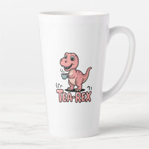Schattige Thee-Rex Roze Dinosaur – Slurpen Maar! Latte Mok