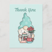 Schattige theehuis dank u gnoom briefkaart (Voorkant)