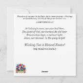 Schattige theekopje lamspastel bloemenpaasje Water Feestdagenkaart (Achterkant)