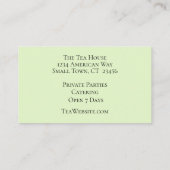 Schattige Theepot Thee Room Visitekaartje (Achterkant)