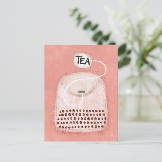 Schattige theezakje Briefkaart (Staand voorkant)