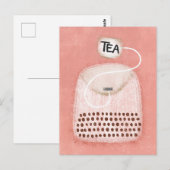 Schattige theezakje Briefkaart (Voorkant / Achterkant)