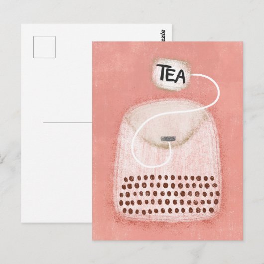 Schattige theezakje Briefkaart (Voorkant / Achterkant)