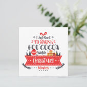 Schattige thema vakantie kerst Kaart (Staand voorkant)