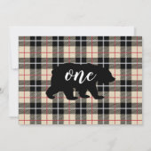 Schattige Thomson Camel Plaid Baby Foto 1e verjaar Kaart (Achterkant)