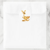 Schattige Thumping Cartoon Kangoeroe Sticker (Tas)