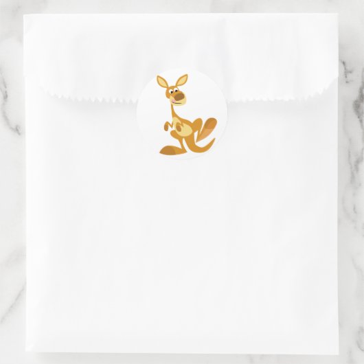 Schattige Thumping Cartoon Kangoeroe Sticker (Tas)
