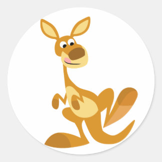 Schattige Thumping Cartoon Kangoeroe Sticker