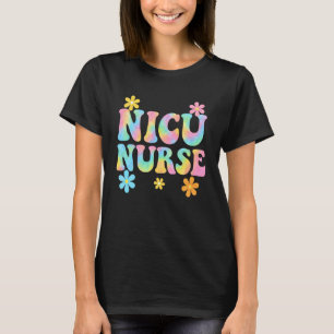 Schattige Tie Dye NICU-verpleegster Neonatale Baby T-shirt