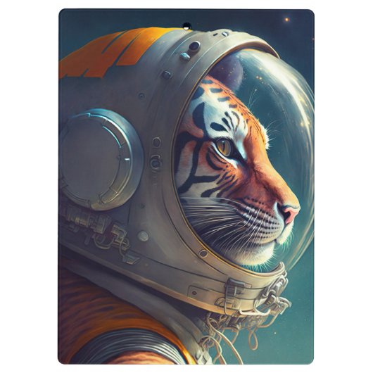 Schattige Tiger Astronaut Klembord (Achterkant)