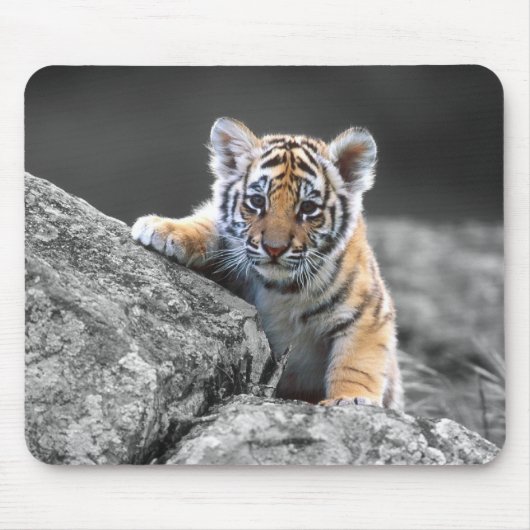 Schattige Tiger Cub Mousepad Muismat (Voorkant)