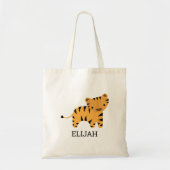 Schattige Tiger-Kinderen - Gepersonaliseerd Tote Bag (Voorkant)