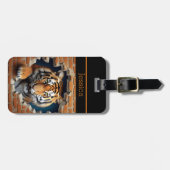 Schattige Tiger Sinaasappel Bagagelabel (Voorkant horizontaal)