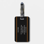 Schattige Tiger Sinaasappel Bagagelabel (Achterkant verticaal)