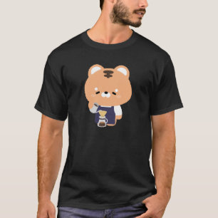 Schattige Tijger Barista T-shirt