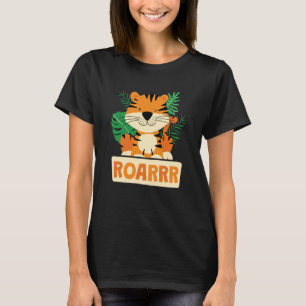 Schattige Tijger Brul Meisje Jongens Tijger Kat Di T-shirt