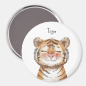 Schattige Tijger Dieren Magneet (Voorkant / Achterkant)