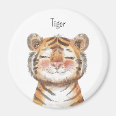 Schattige Tijger Dieren Magneet (Voorkant)