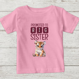 Schattige tijger grote zus roze