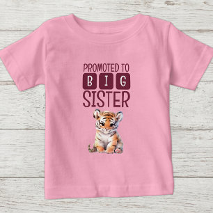 Schattige tijger grote zus roze