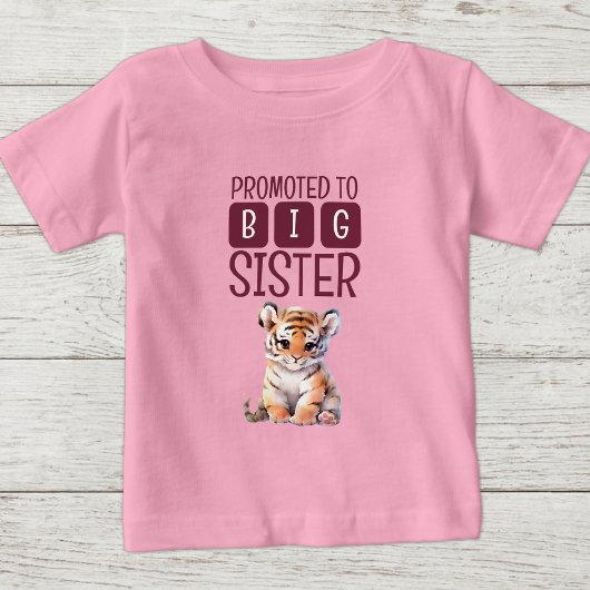 Schattige tijger grote zus roze
