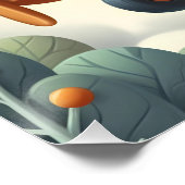 Schattige Tijger Kind Vliegen op Vliegtuig Perfect Poster (Hoek)