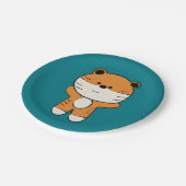 Schattige tijger papieren bordje (Gekanteld)