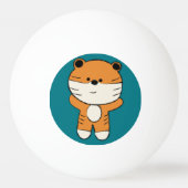 Schattige tijger pingpongbal (Achterkant)
