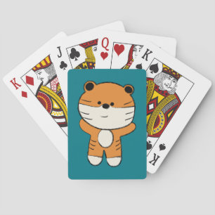 Schattige tijger pokerkaarten