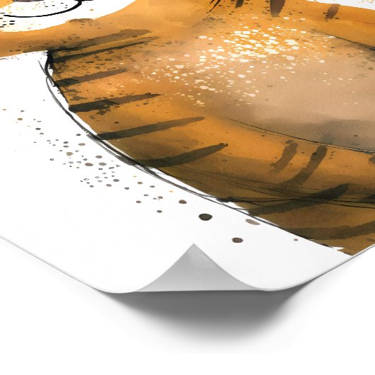 Schattige Tijger Poster (Hoek)