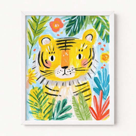 Schattige Tijger Poster