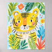 Schattige Tijger Poster (Voorkant)