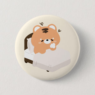Schattige Tijger Ronde Button 5,7 Cm