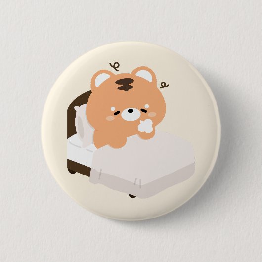 Schattige Tijger Ronde Button 5,7 Cm (Voorkant)