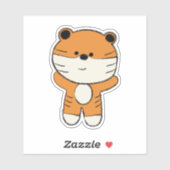 Schattige tijger sticker (Vel)