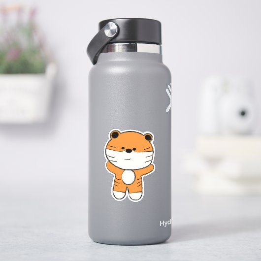 Schattige tijger sticker (HydroFlask)