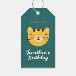 Schattige Tijger Verjaardag bedankt Geschenk  Cadeaulabel