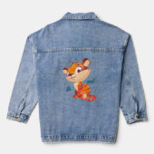 Schattige Tijger Wees Cool Cartoon Denim Jacket (Achterkant)