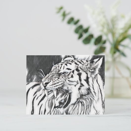 schattige tijgerdierenvrienden briefkaart (Staand voorkant)