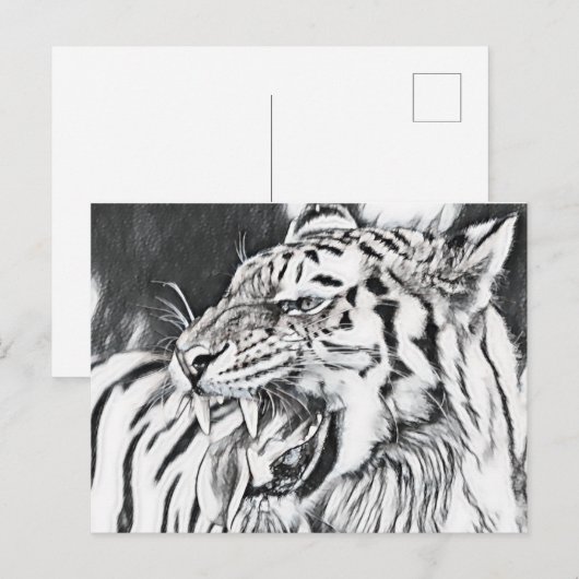 schattige tijgerdierenvrienden briefkaart (Voorkant / Achterkant)