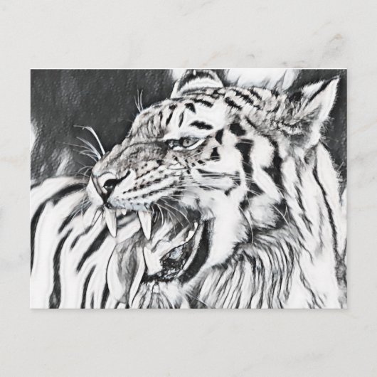 schattige tijgerdierenvrienden briefkaart (Voorkant)