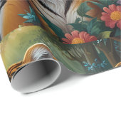 Schattige tijgerkoppel in het bos cadeaupapier (Rol Hoek)