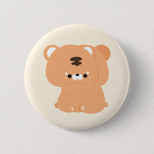 Schattige tijgerpaar ronde button 5,7 cm
